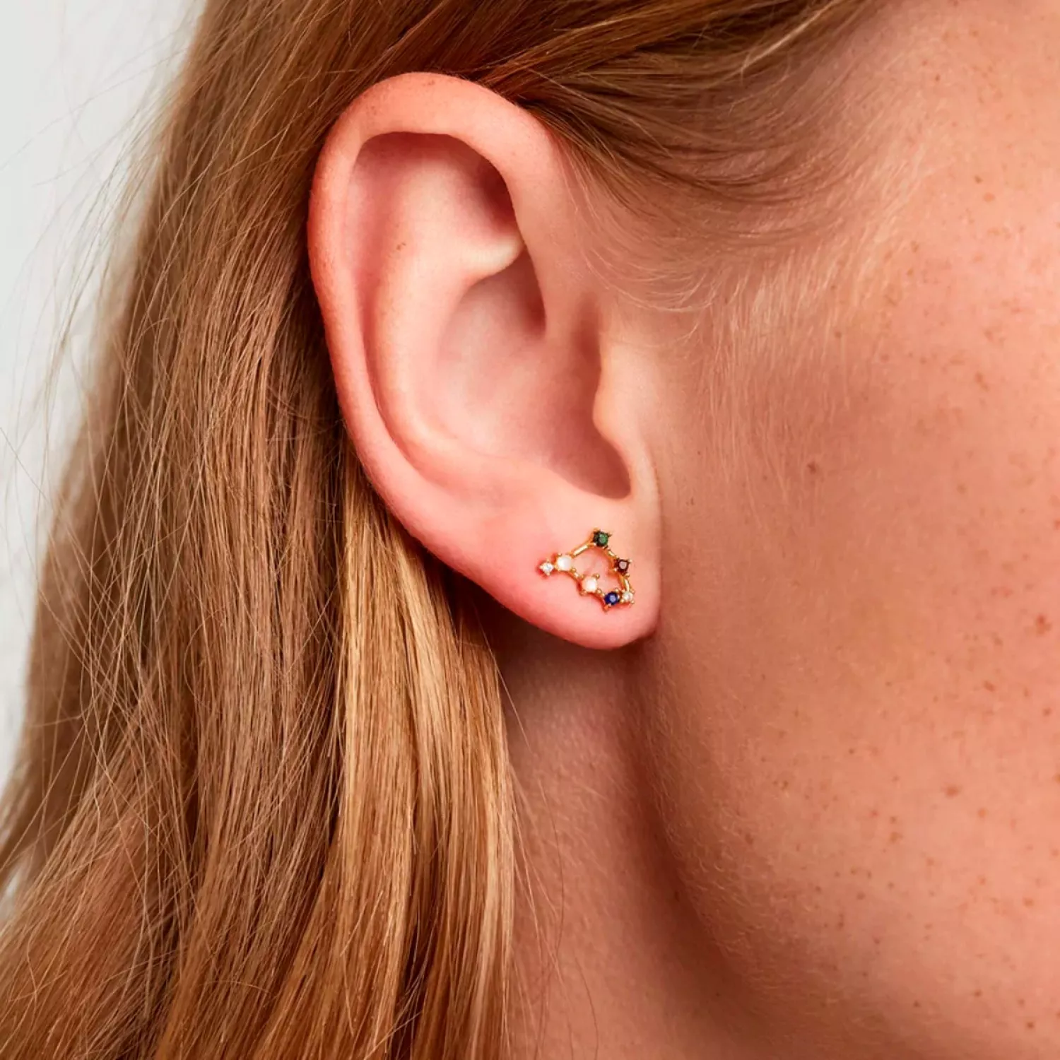 PDPAOLA Capricorn Øreringe 18 kt. Forgyldt Sølv AR01-413-U