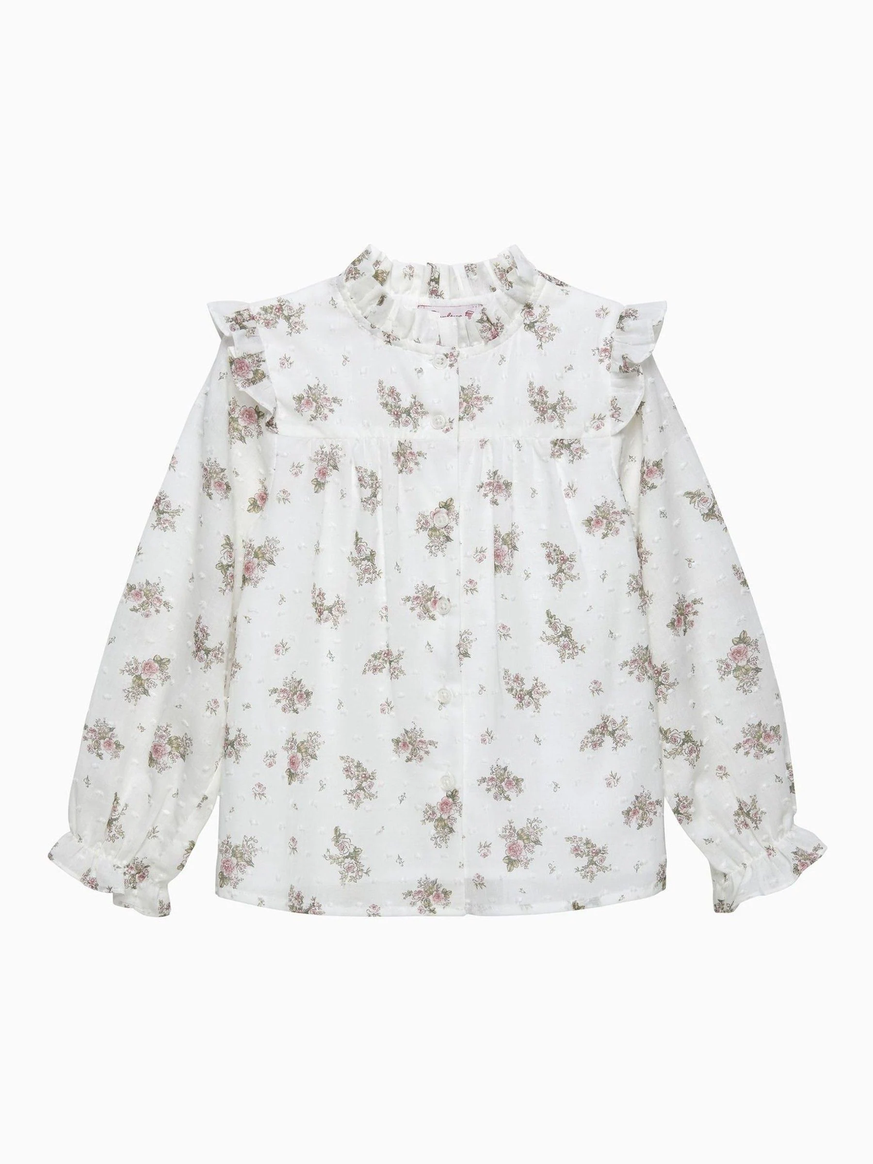 Trotters London Arabella Floral White Blouse