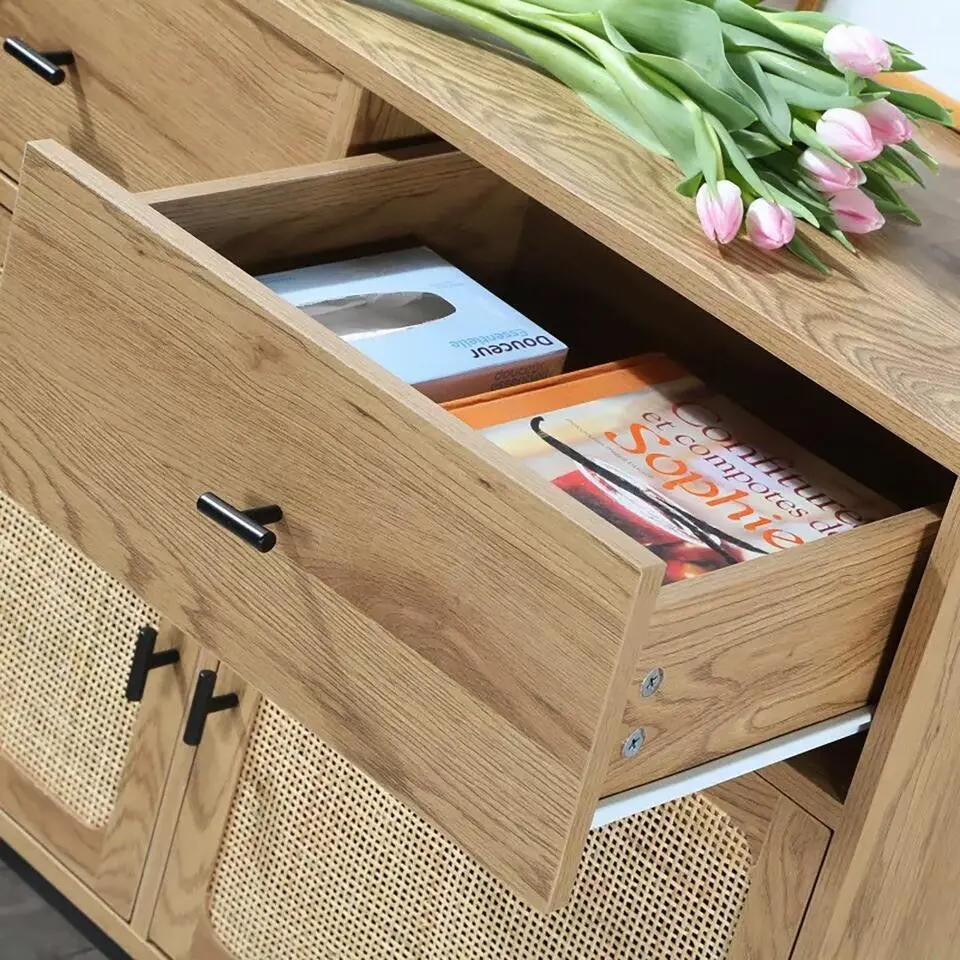 CALICOSY - Dressoir JAYA - Licht hout - 79x90x39 cm