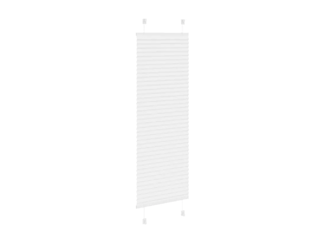 Store plissé blanc 45x150 cm largeur du tissu 44,4 cm polyester