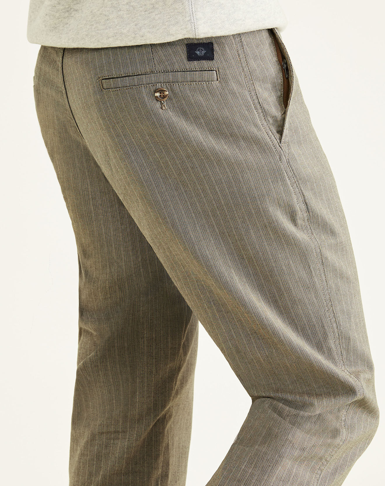 Dockers Pantalon chino en Coton Bio  Alpha Icon Tapered imprimé marron