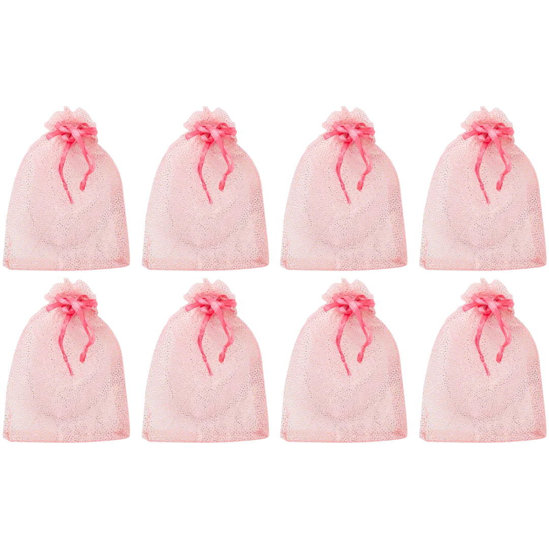 Organza cadeauzakjes 8 stuks | diverse kleuren