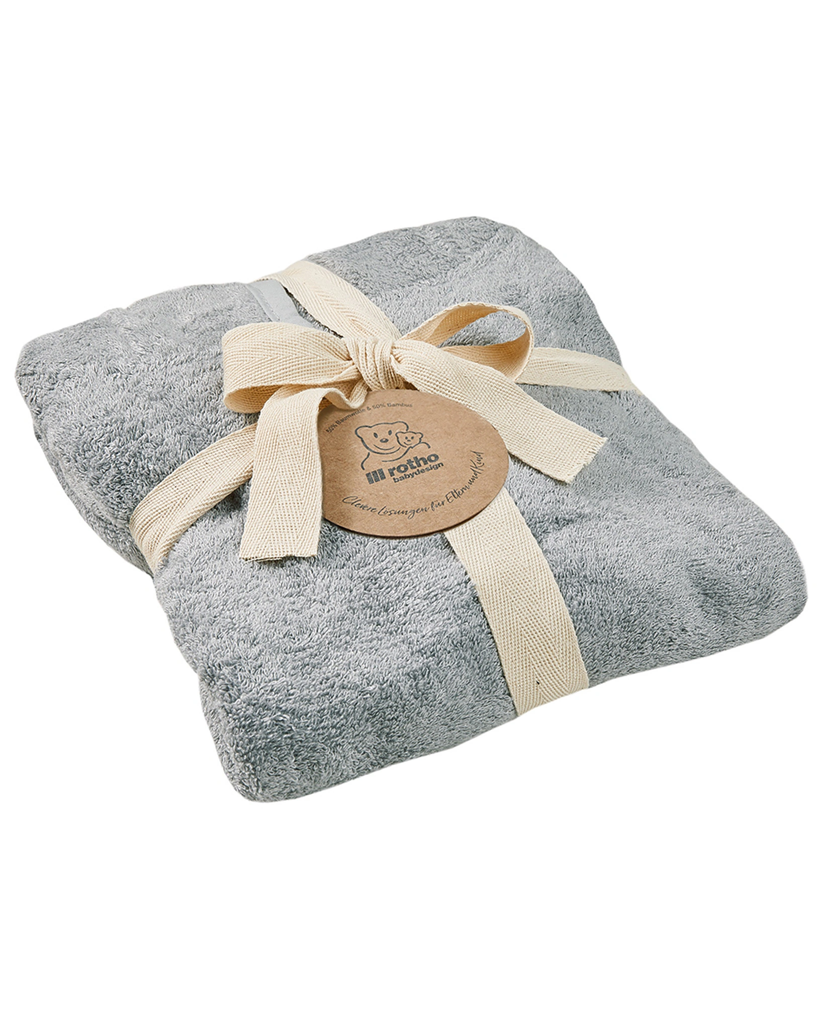 Baby-Badeponcho STONE (68x62) in grau