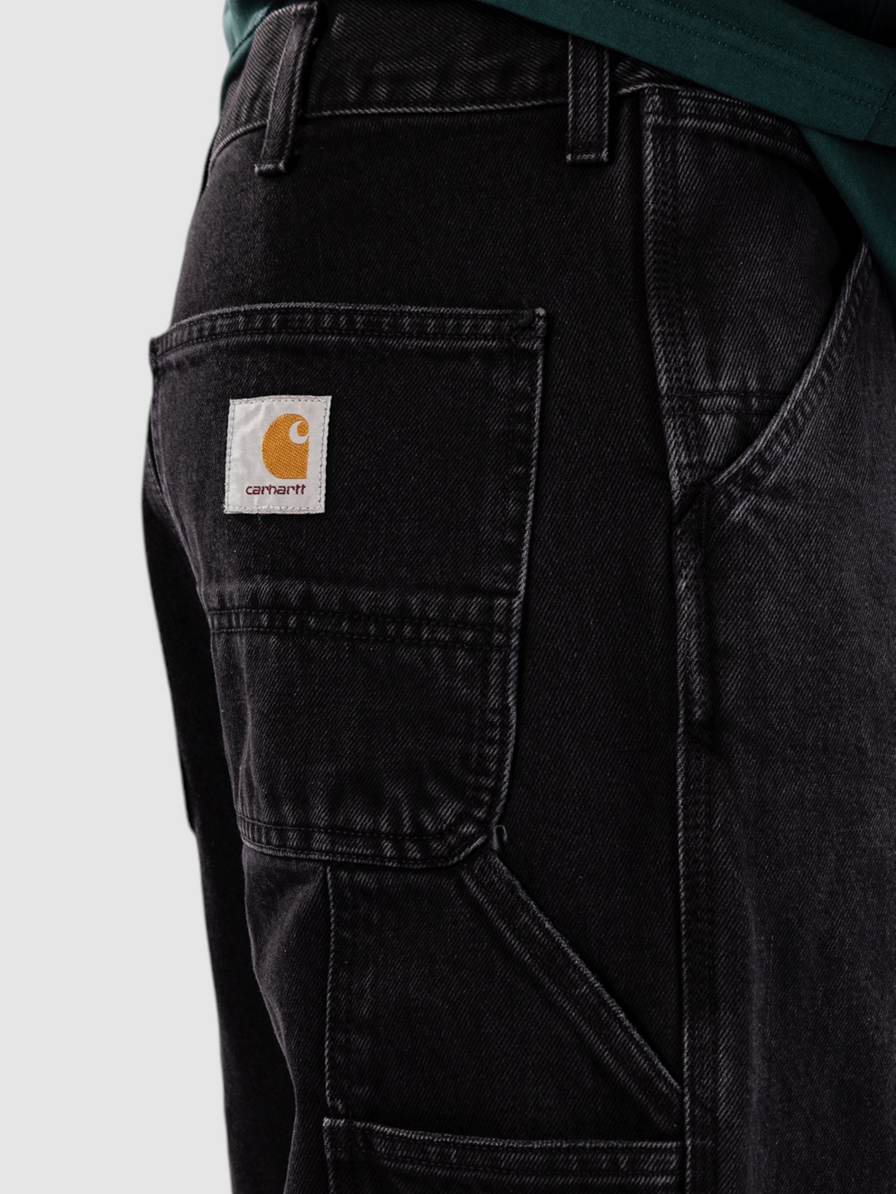Carhartt WIP Single Knee Jeans black stone washed