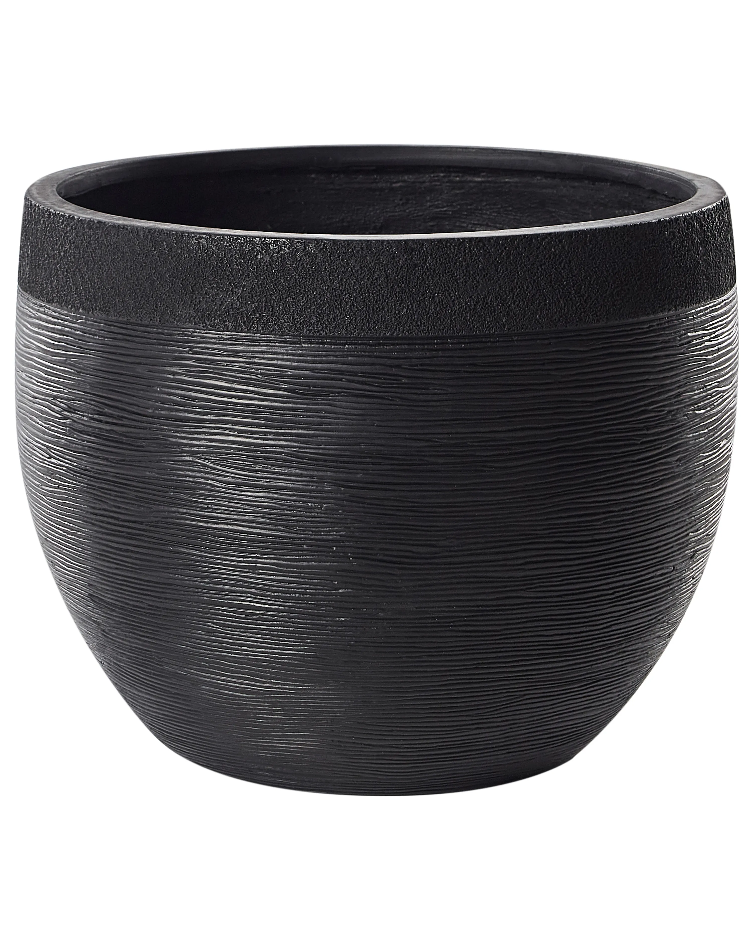Bloempot ZAKROS 50 cm Zwart