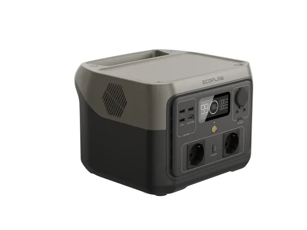 EcoFlow RIVER 2 Max - Transportabel strømstation - AC 220-240/ DC 11-50/12/24 V - 1000 Watt - litiumjernfosfat - 512 Wh - Wi-Fi, Bluetooth - output-stikforbindelser: 9 - Europa