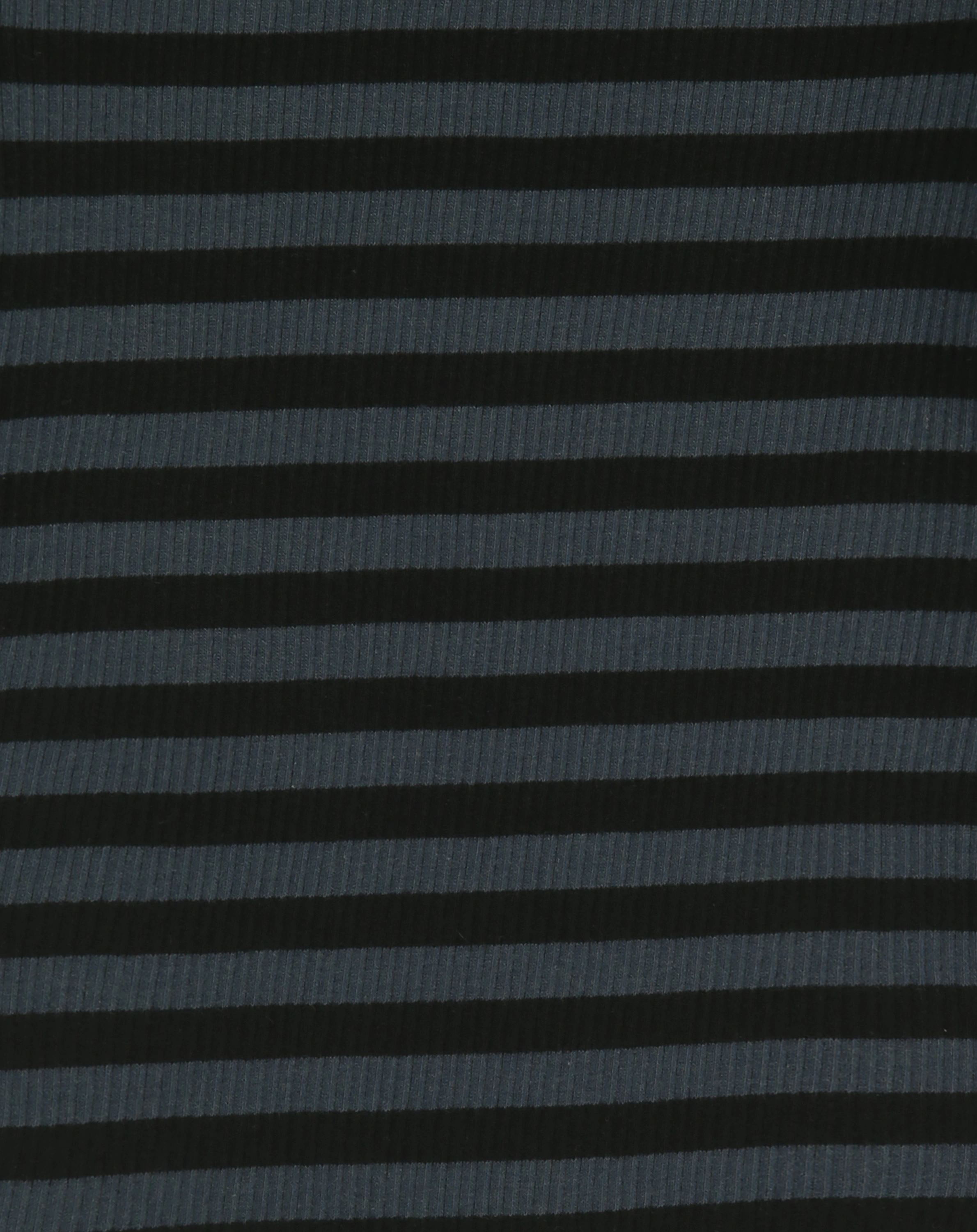 Langarmbody RIB STRIPE in black/blue