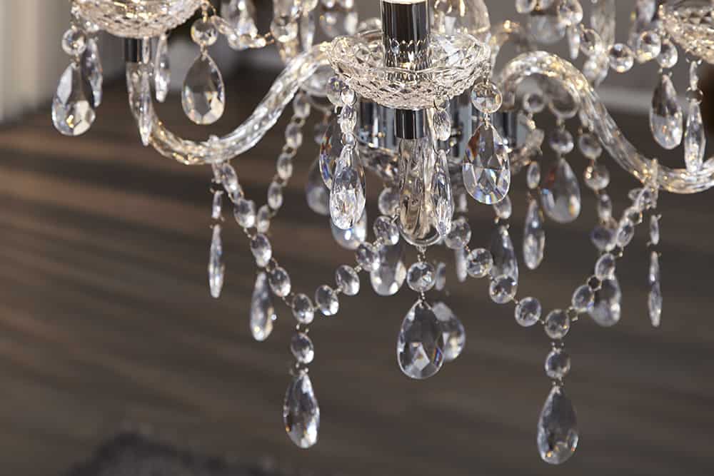 Eleganter Kronleuchter CRYSTAL 55cm klar Acryl 5-armig Lüster