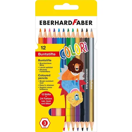 Eberhard Faber Buntstift Duo hexagonal 12 Stück