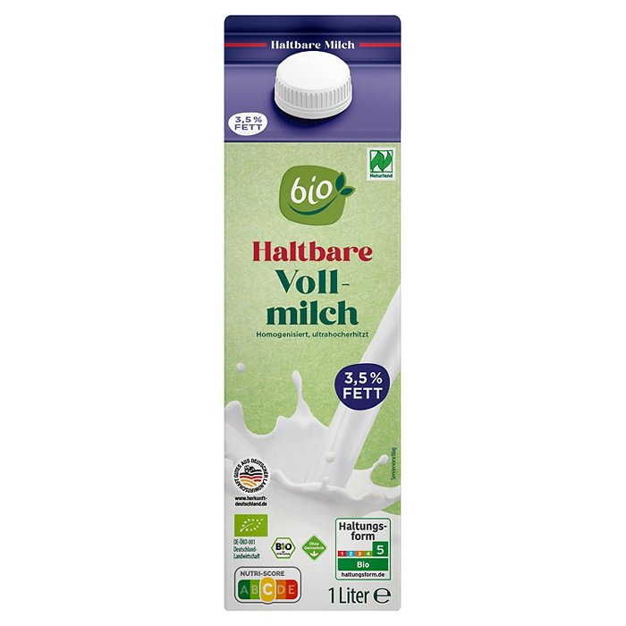BIO Bio-H-Vollmilch 3,8 % Fett 1 l
