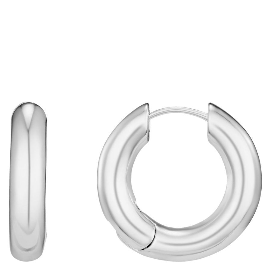 Orelia Jewellery Polished Chubby Mid-Size Hoops