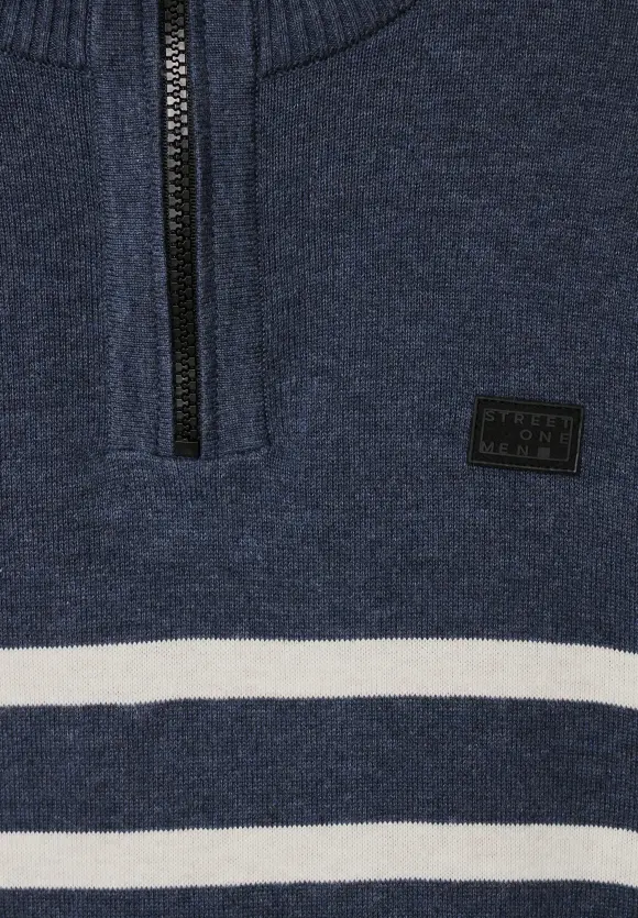 Troyer mit Streifenmuster - cosy blue ink