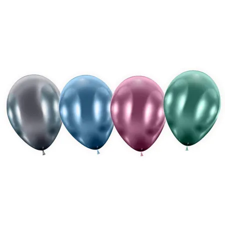 Karaloon 4 Maxiballons Glossy metal bunt