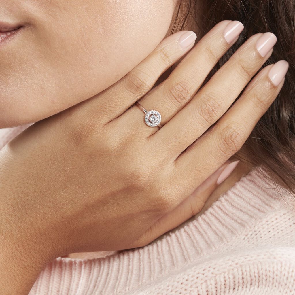 Bague Star Or Blanc Oxyde De Zirconium