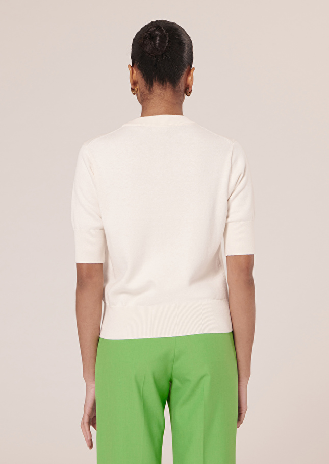 Pull Pablitoécru en laine et coton