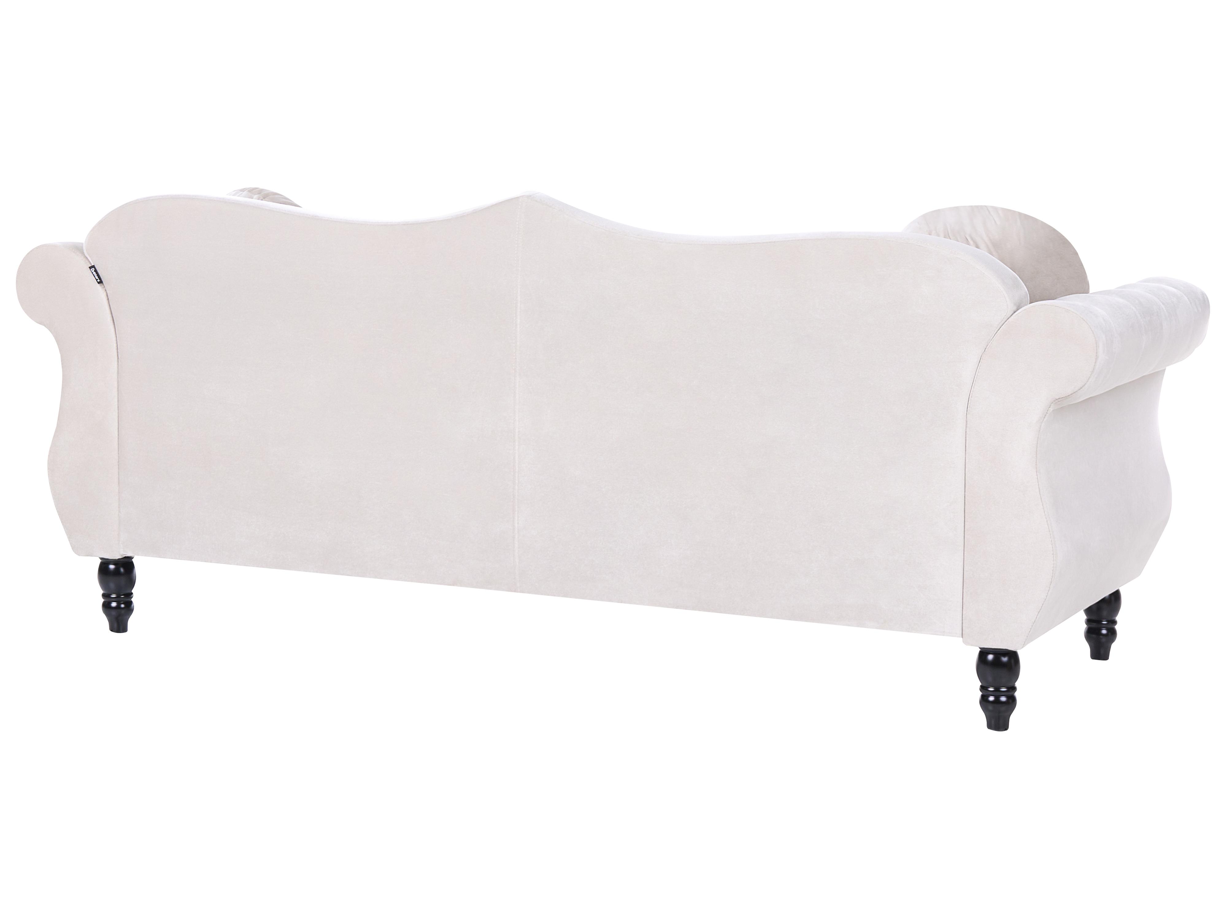 Bank 3-zits SKIEN Fluweel Lichtbeige