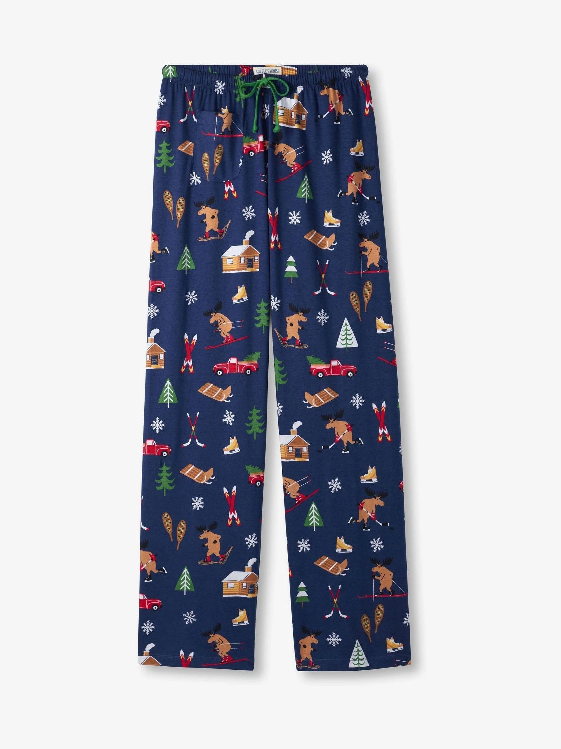 Hatley Blue Christmas Cabin Fever Pyjama Bottoms