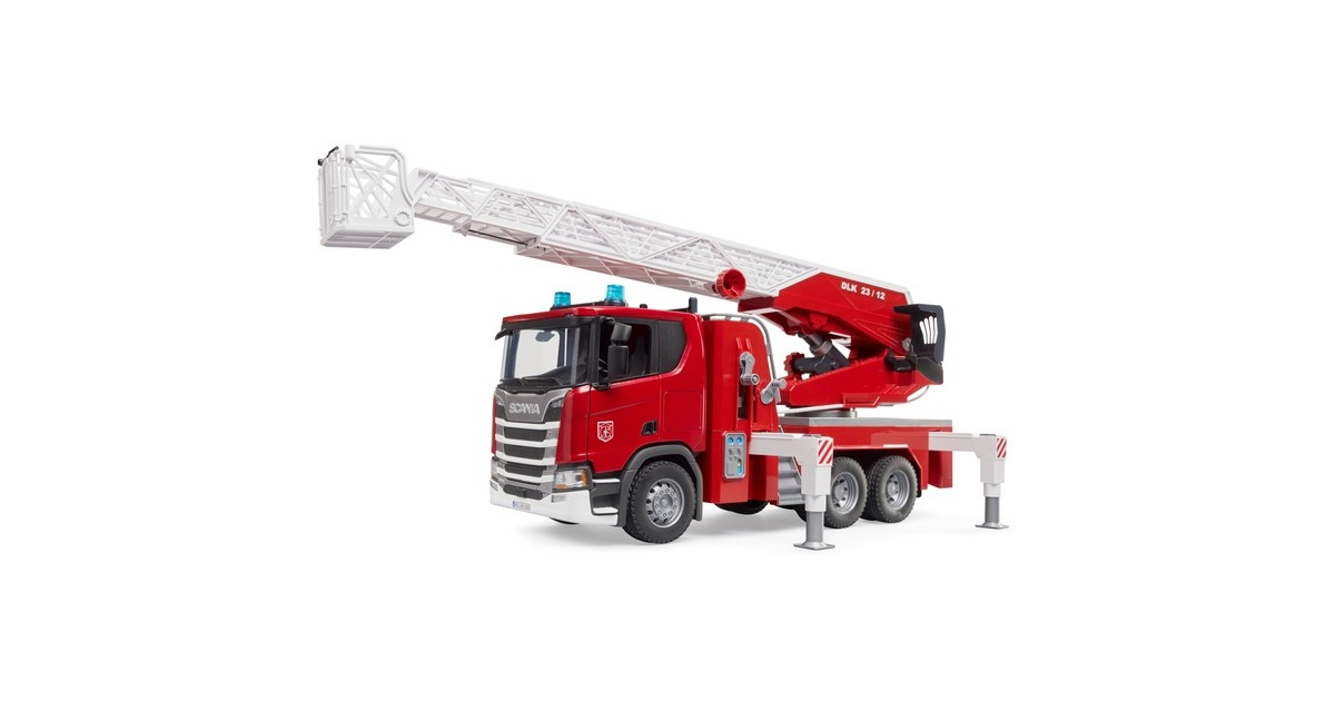 bruderScania Super 560R brandweerwagen met ladder, waterpomp en licht en geluid Modelvoertuig  (03591)