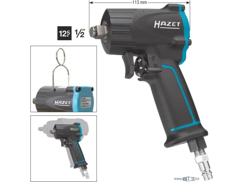 HAZET 9012M, Momentnøgle, Sort, 1/2,1/4