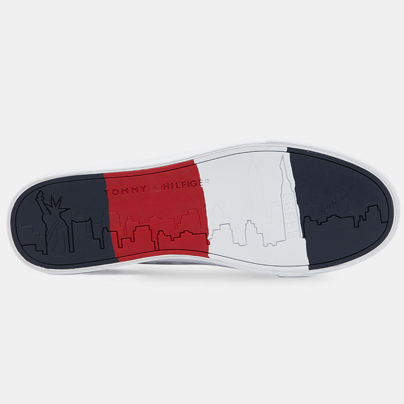 Tommy Hilfiger Baskets en Cuir Rayures bleu marine