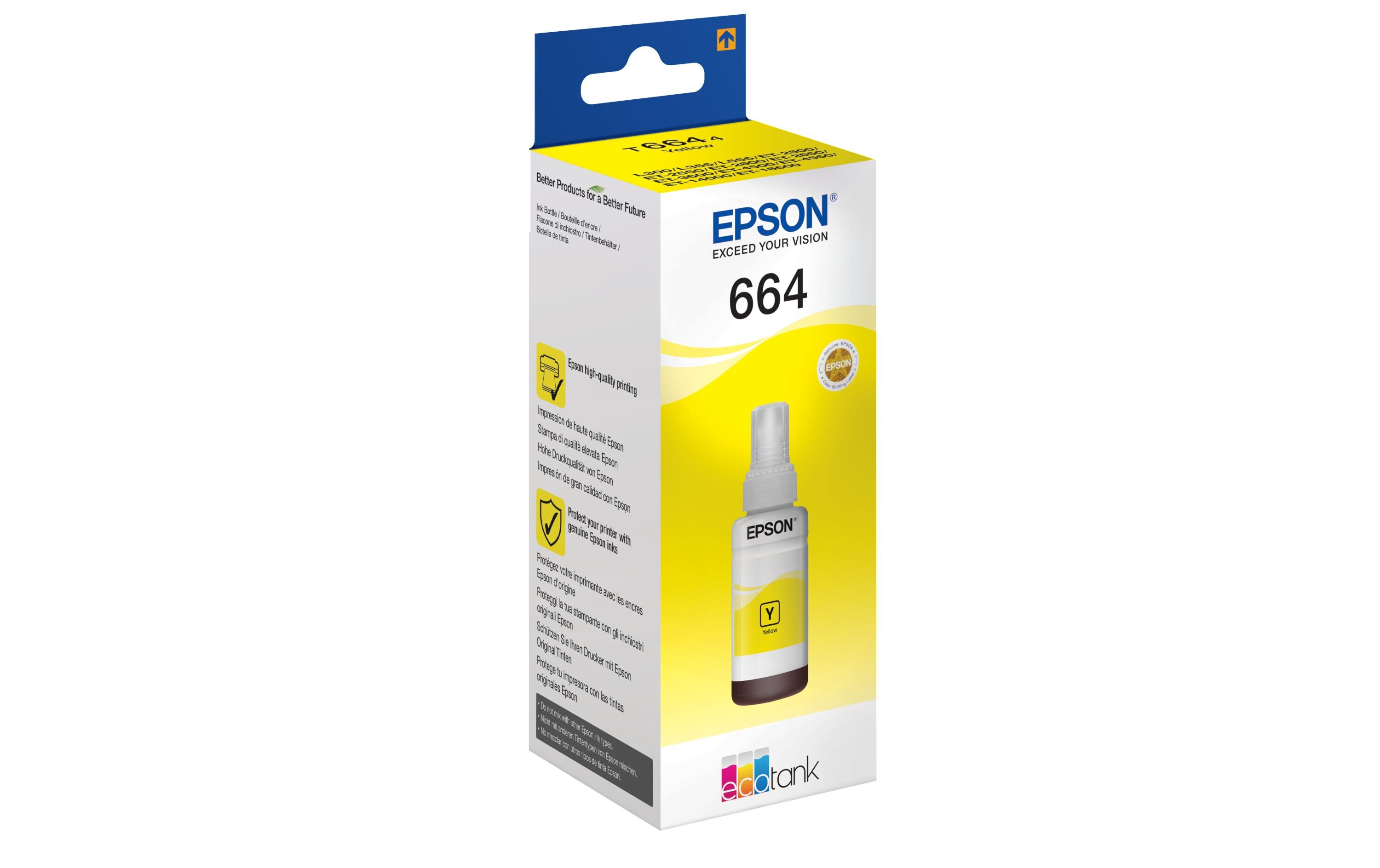 Tinte Nr. 664 / C13T664440 YellowDruckertinte, gelb