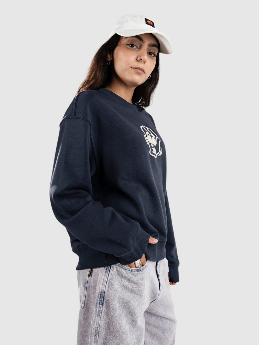 Element Say Hi Crew Sweater blue nights