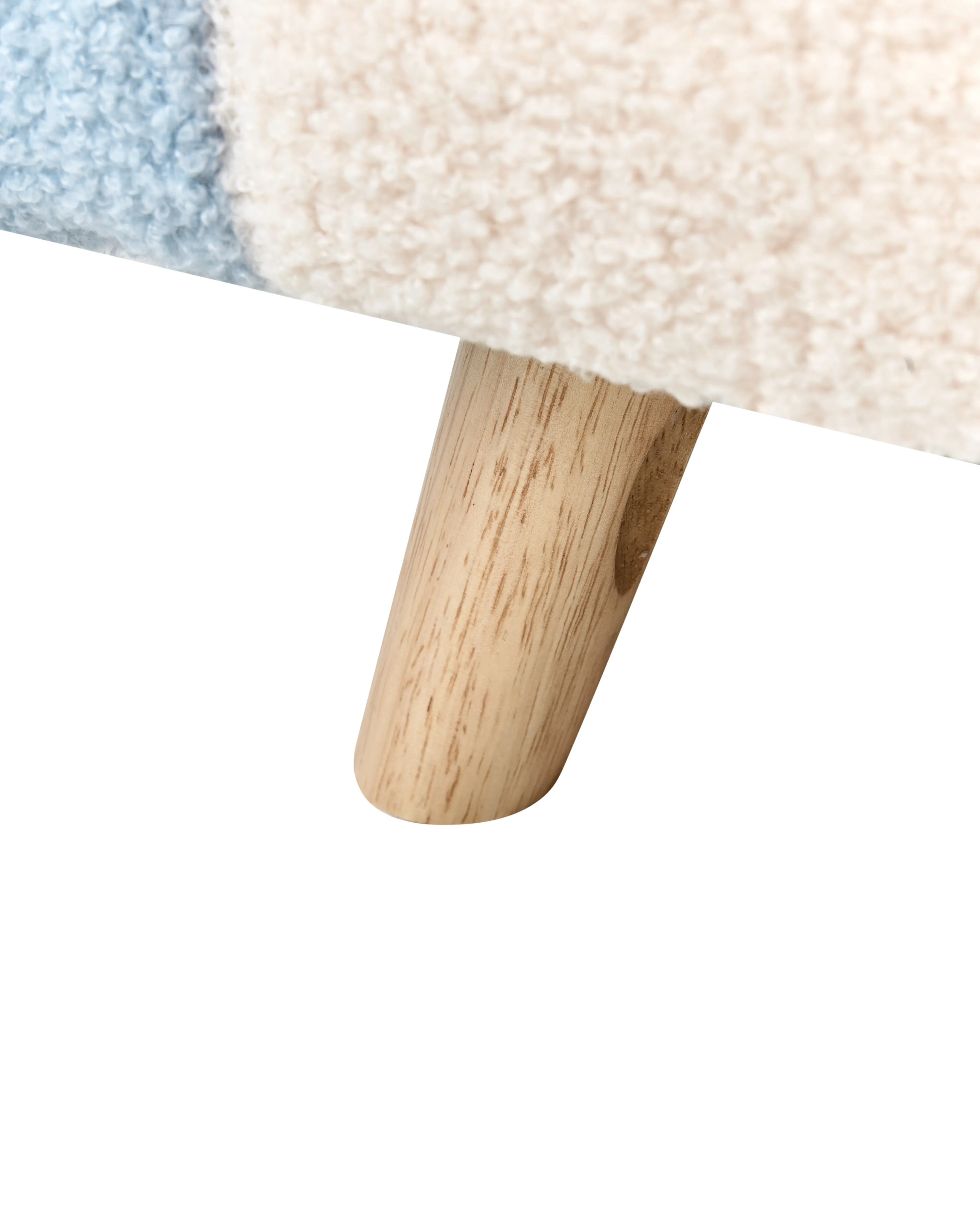 Kinderfauteuil Regenboog OMBO Bouclé Lichtblauw