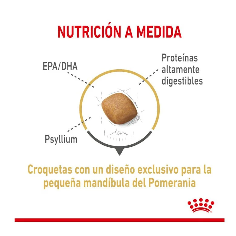 Ração Royal Canin para cães adultos da raça Pomeranian