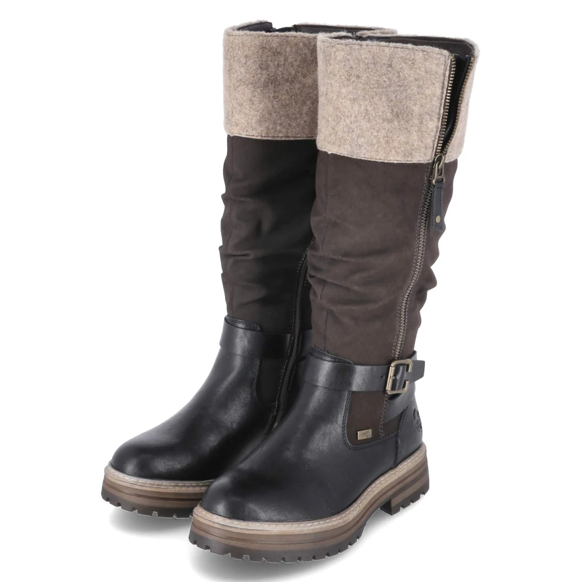 RiekerStiefel - schwarz kombi