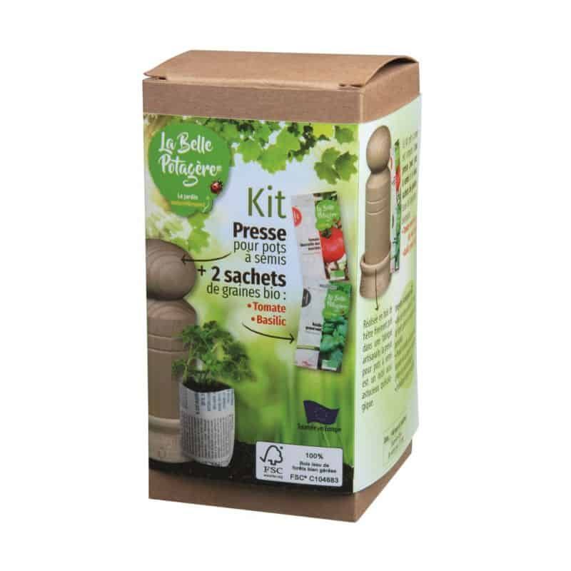Kit presse pour pots à semis - FSC - Tomate et basilic Ecodis