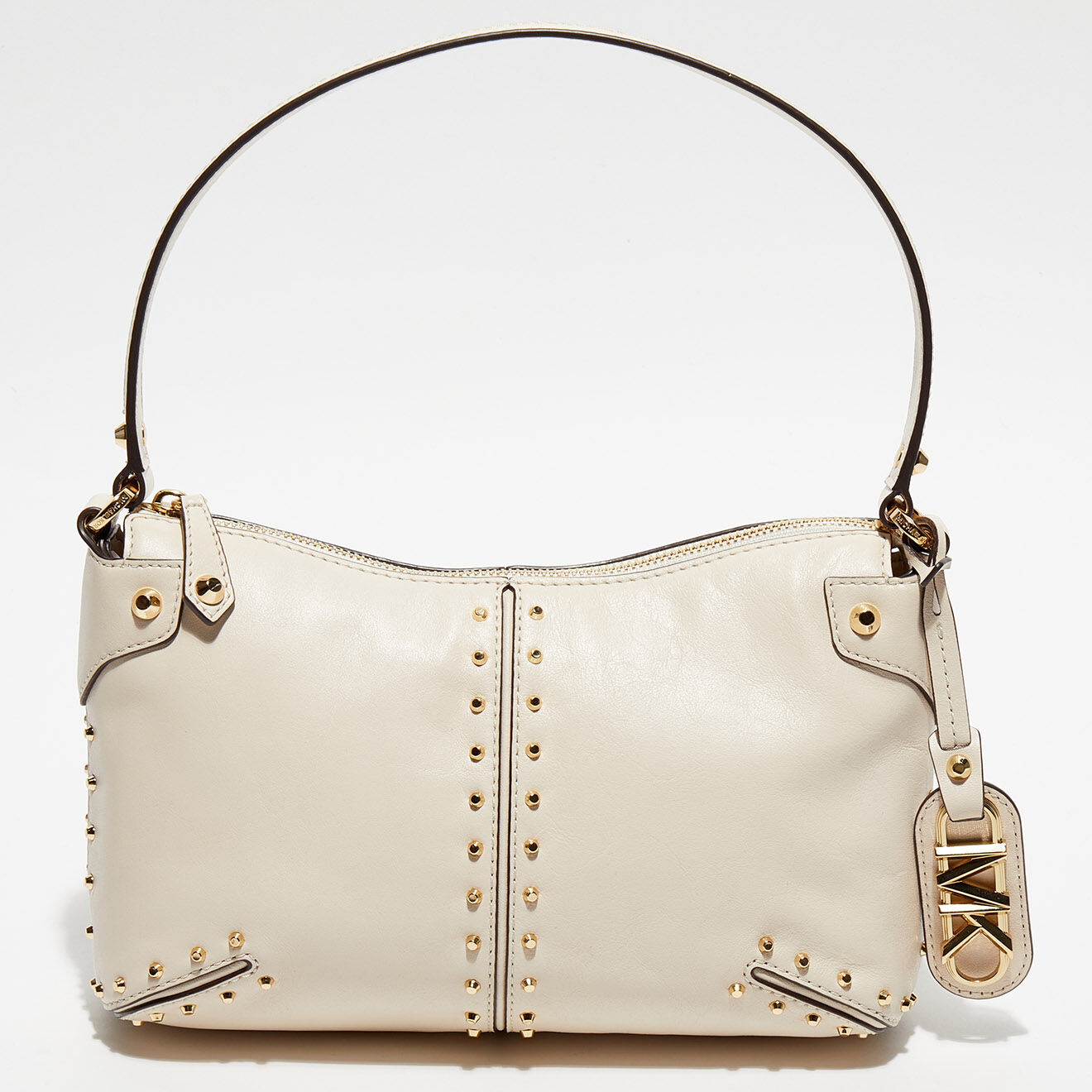 Michael Kors Sac porté épaule en Cuir Astor écrue - 20x10x5 cm