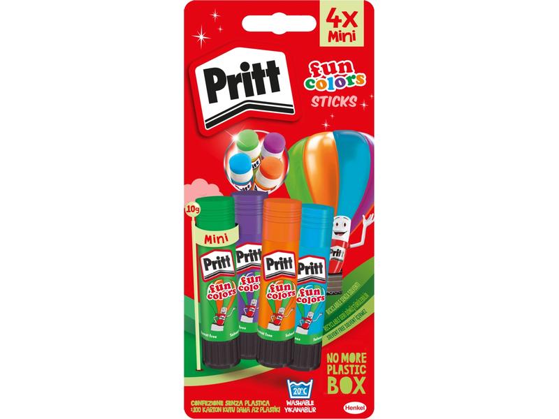 Pritt Klebestift-Set Fun Colors 10 g, 4 Stück Für kreative Bastelprojekte mit den bunten Pritt Fun Colors Leimstifte