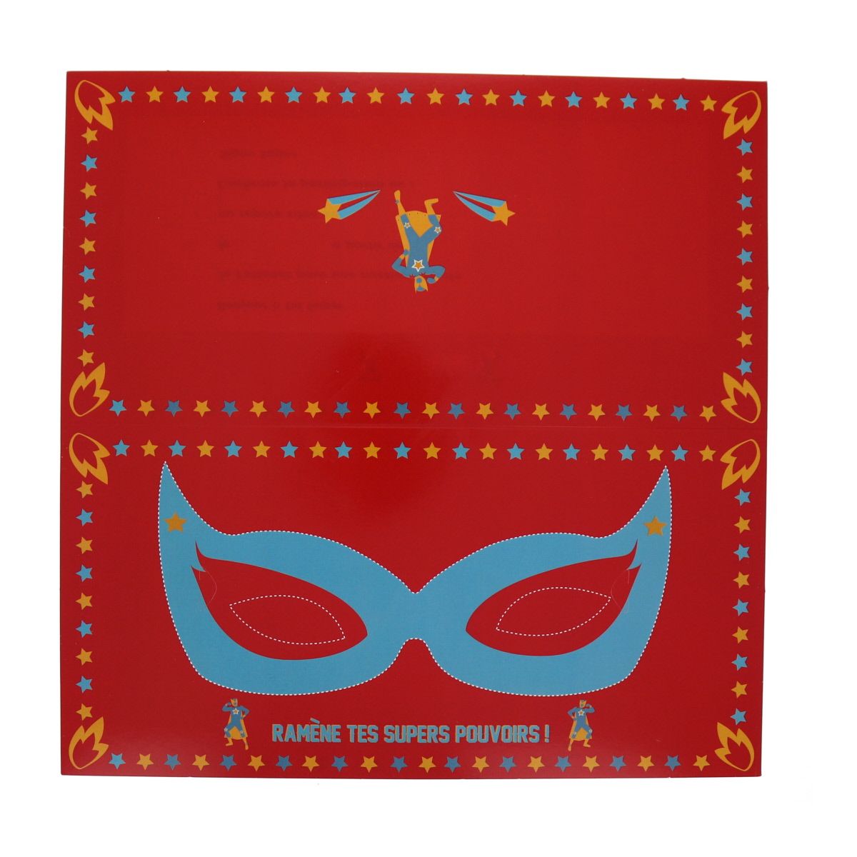 Lot de 6 cartes d'invitation Super-héros Surprise Partie !