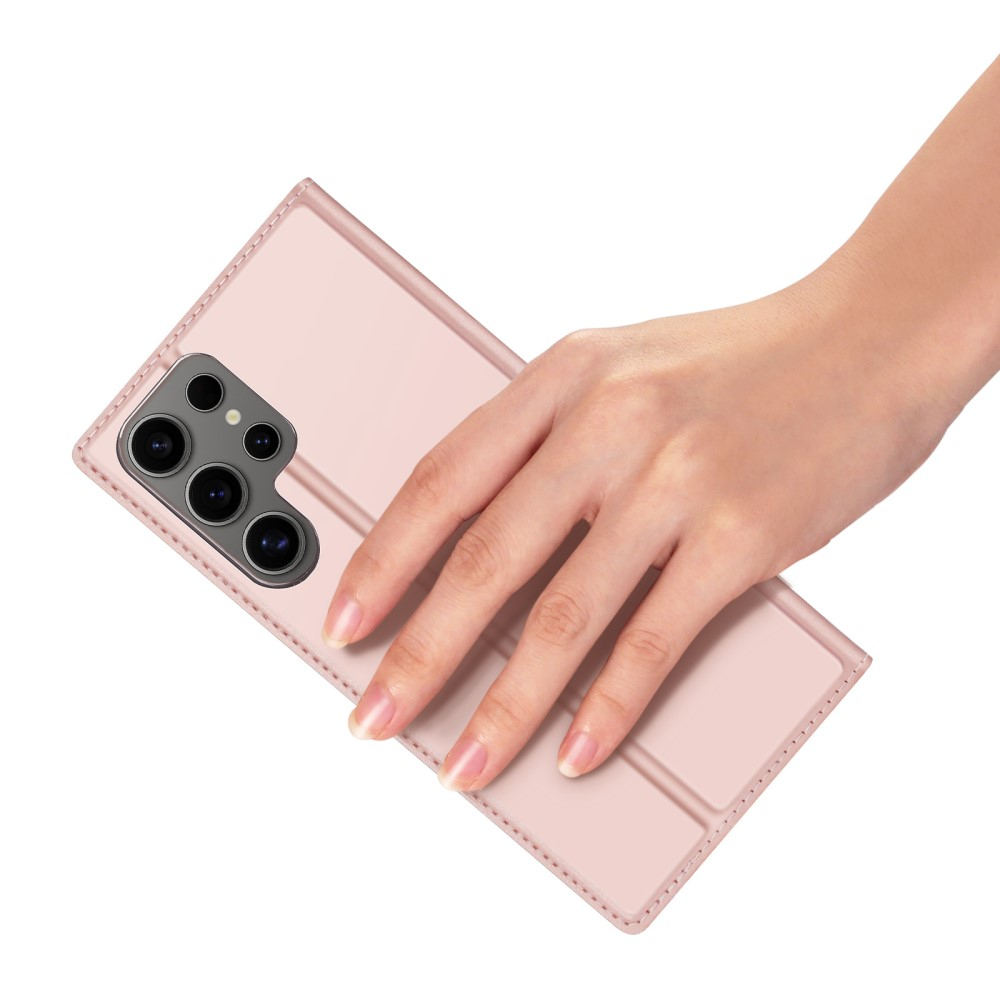 Samsung Galaxy S25 Ultra Flip Wallet Cover Leder Tasche - Roségold