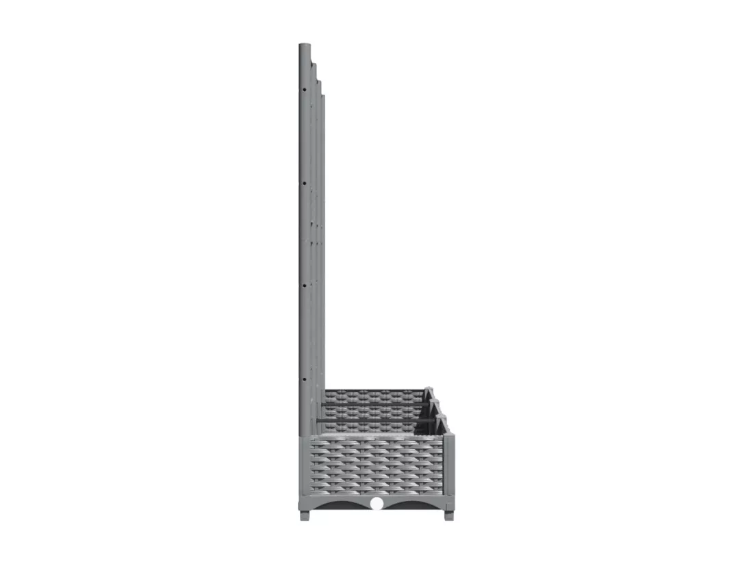 Jardinière bac lit surélevé grise 120 x 40 x 121.5 cm 02_0038342