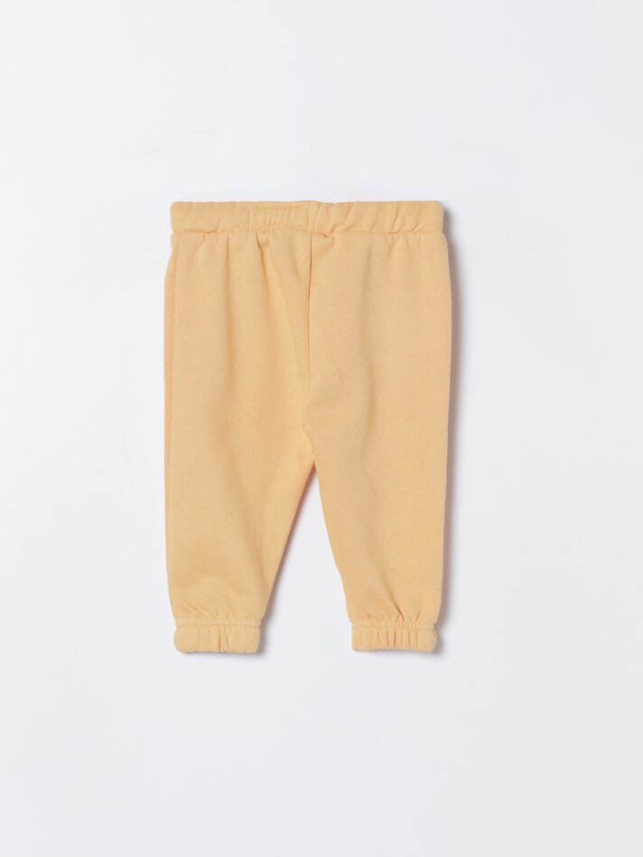 Conjunto com 2 calças de fleece básicas - tamanho médio, laranja.