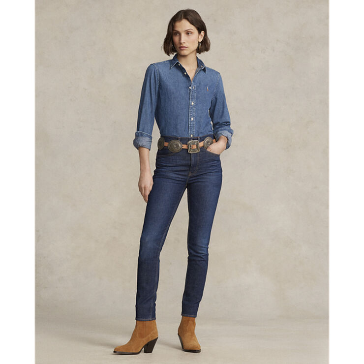 Polo Ralph Lauren 2X1 RIGID DENIM-LSL-BFS Blå