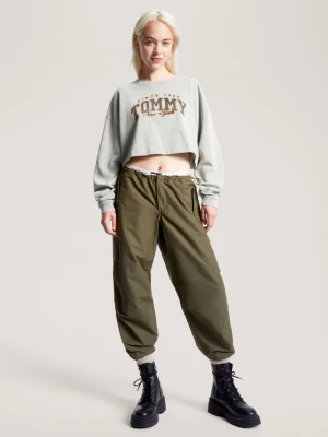 Moletom Varsity Cropped com Logo