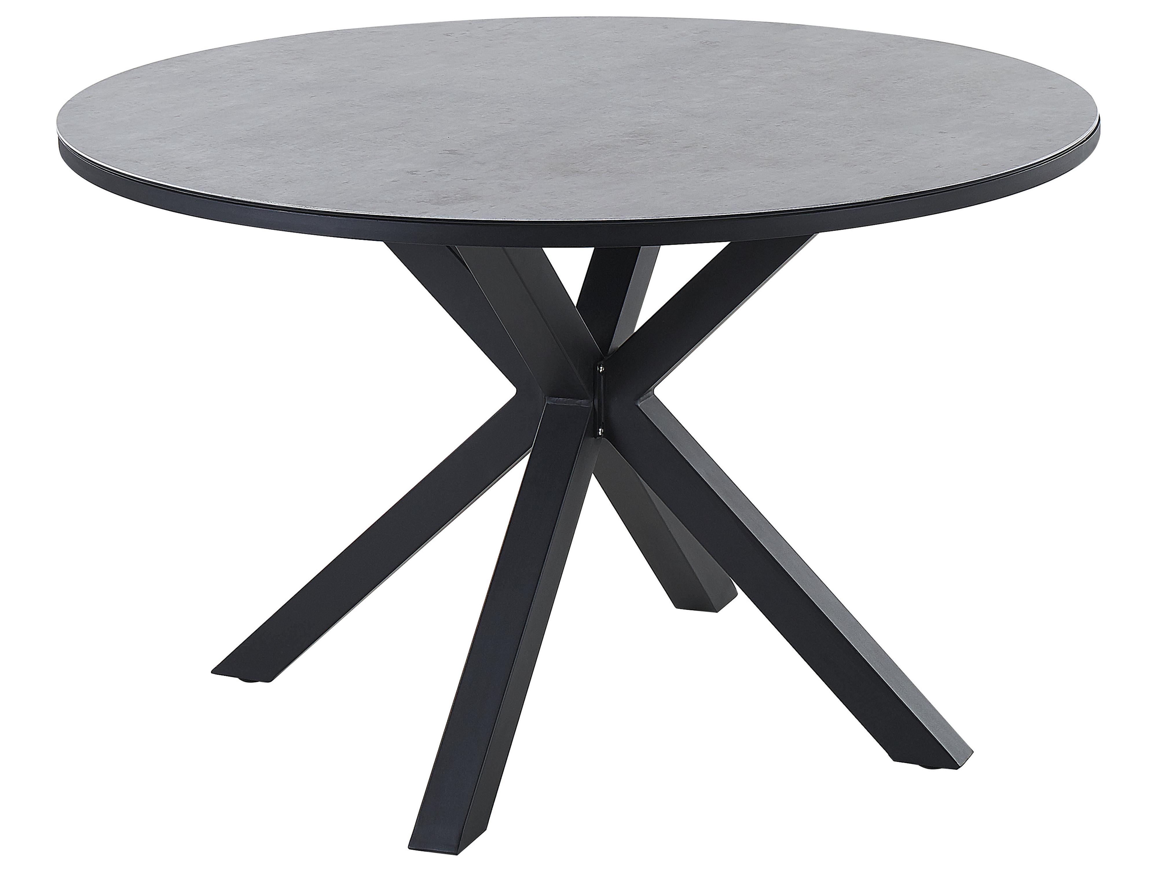 Tuinset 4-zits MALETTO/GROSSETO Metaal Marmereffect Grijs