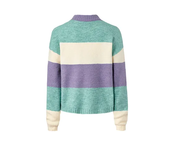 Strickpullover, gestreift