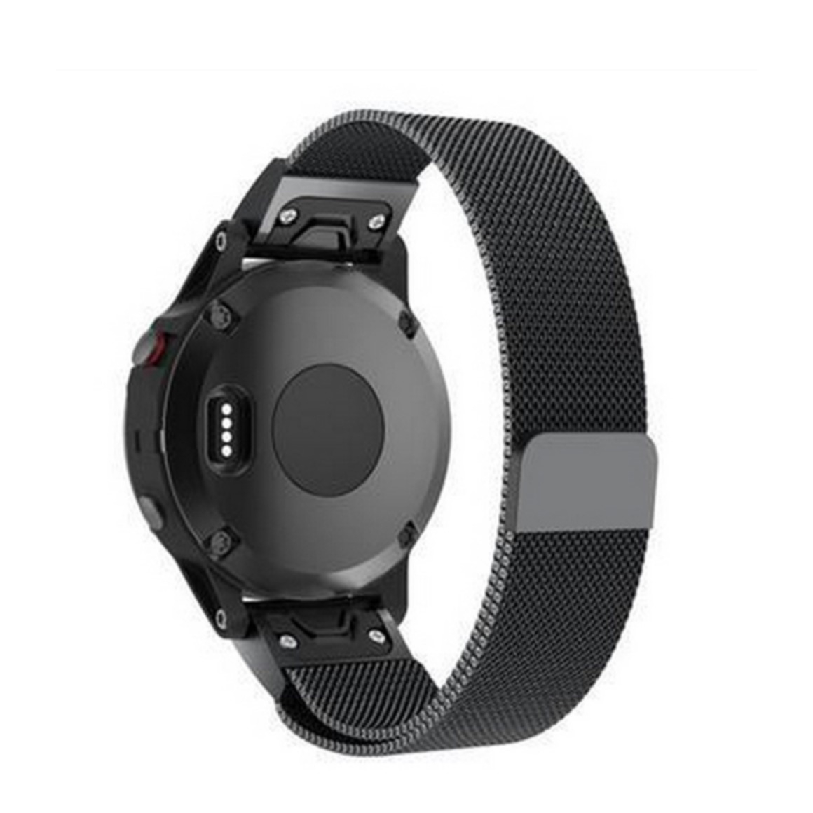 Garmin Fenix 6S / 6S Pro / 5S / 5S Plus Edelstahl Magnet Armband Milanaise (Gelenkumfang: 180-265 mm) - Schwarz