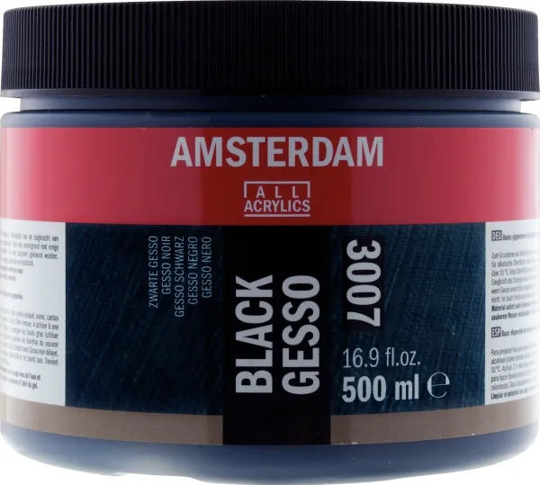 Amsterdam Sort gips 3007 krukke 500 ml