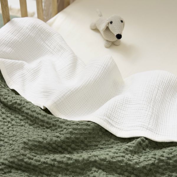 Meyco Baby Uni Wieglaken - Pre-Washed Hydrofiel - 75 x 100 cm