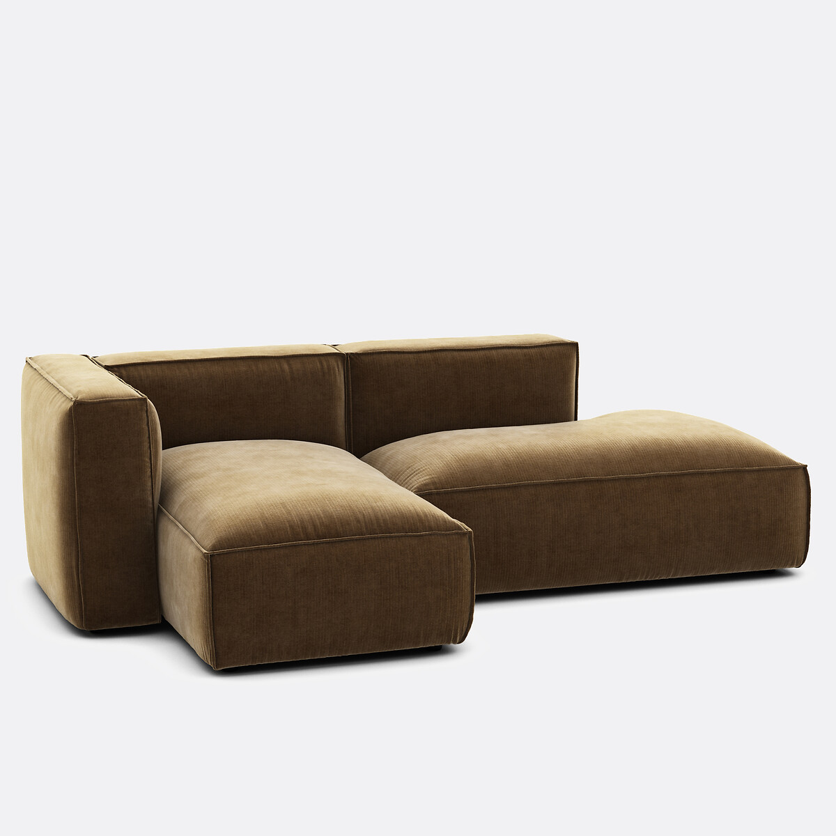 LA REDOUTE INTERIEURS<br>Sofá em veludo de canto esquerdo Vintage Seven