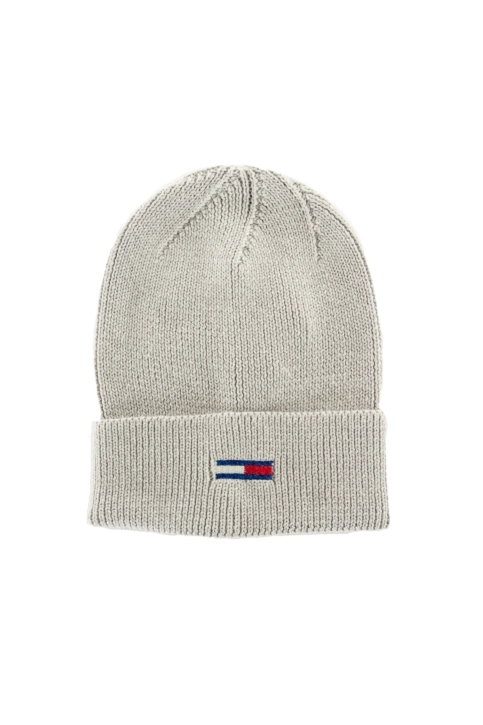 bonnets tommy jeans flag beanie p03 silver grey