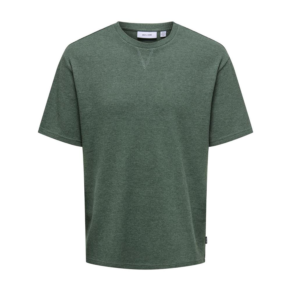 Only & Sons T-shirt Vert Homme Only & Sons Waffle