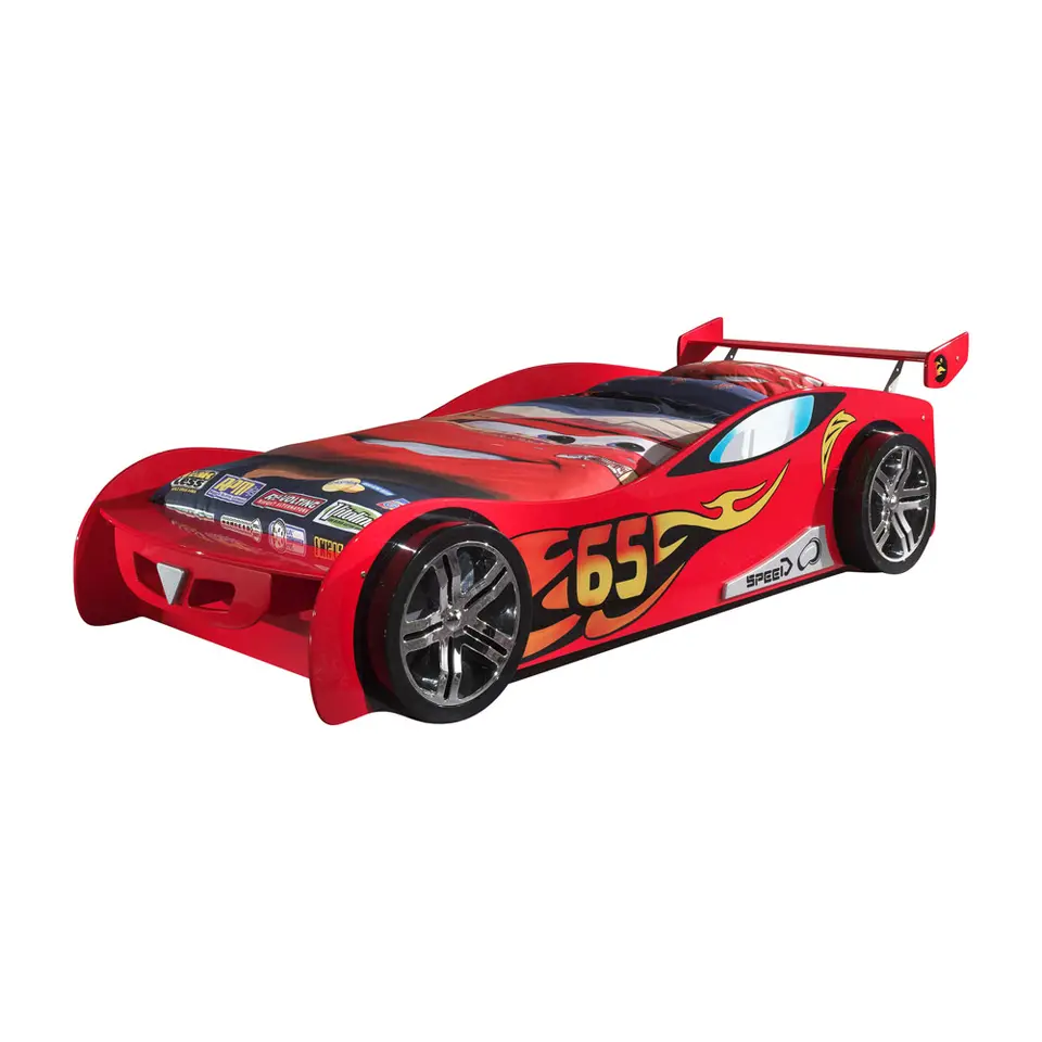 Vipack autobed Le Mans - rood - 66x111x246 cm