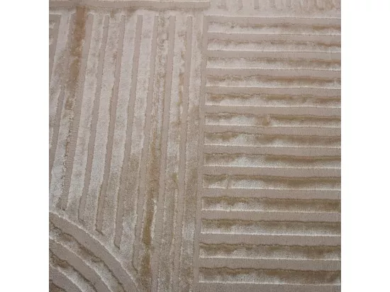 tapis grand salon 200x290 tissé beige rectangle motif géométrique CERABI