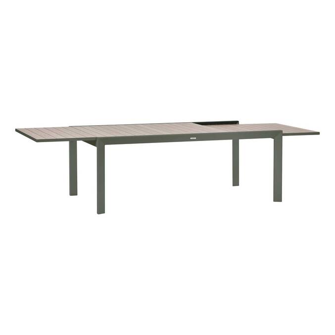 Table de jardin extensible rectangulaire EVASION Lin / Vert laurier