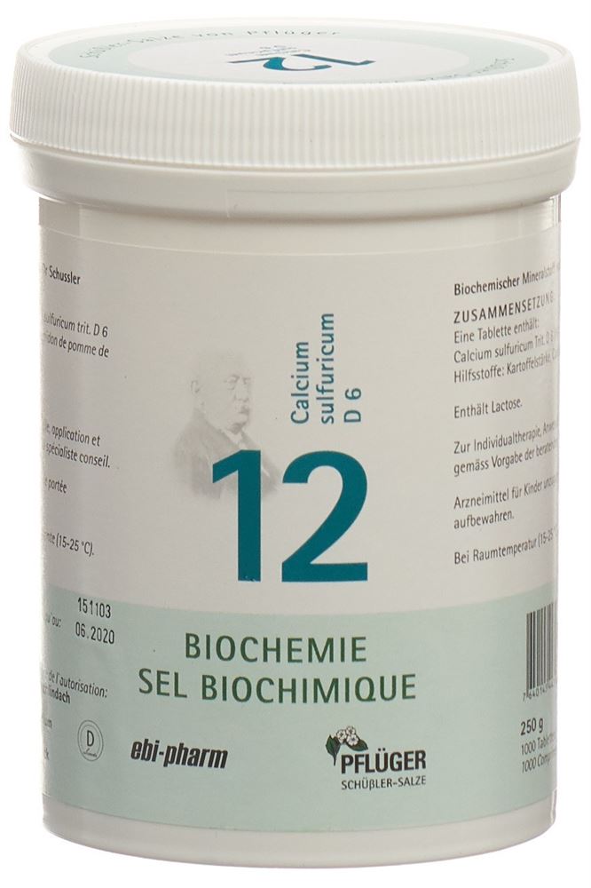 PFLUEGER Nr12 Calcium sulfuricum 6 D<br>250 g, Tablette